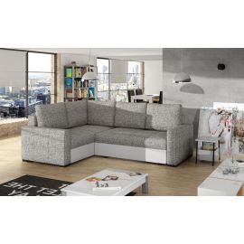 Stūra Dīvāns Izlaižams Eltap Corona Berlin/Soft 162x235x90cm Kreisais Stūris Pelēks/Balts (Cor_08) | Izvelkamie dīvāni | prof.lv Viss Online