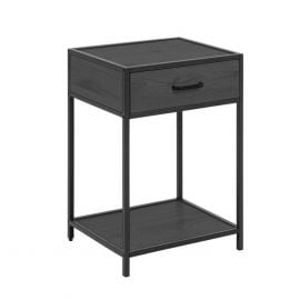 Home4You Seaford Nightstand, 42x35x63cm, Black (AC87997) | Bedside tables | prof.lv Viss Online