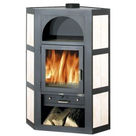 Malkas Kamīns Abx Lahti Ceramic 8kw, Melns | Fireplaces (fireplace inserts) | prof.lv Viss Online