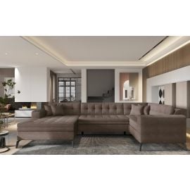 Eltap Montez Poco Corner Pull-Out Sofa 180x340x93cm, Brown (CO-MON-LT-22PO) | Living room furniture | prof.lv Viss Online