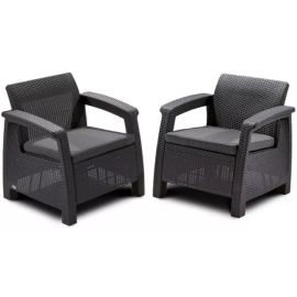 Dārza Krēsls Keter Corfu Duo, 75x70x79cm, Pelēks (29197993939) | Keter | prof.lv Viss Online