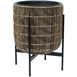 Home4You Wicker Flower Pot with Legs 38x49cm, Light Brown (38110) | Flower pots | prof.lv Viss Online