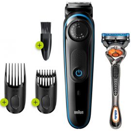 Braun BT3240 + Gillette Fusion5 ProGlide Beard Trimmer Black/Blue (4210201283805) | Braun | prof.lv Viss Online