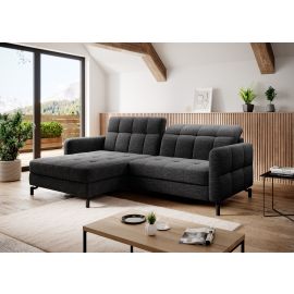 Eltap Lorelle Berlin Corner Pull-Out Sofa 160x225x105cm, Black (Lore_144) | Sofas | prof.lv Viss Online