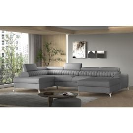 Eltap Lacante Flores Corner Pull-Out Sofa 202x354x92cm, Grey (CO-LAC-LT-04FL) | Corner couches | prof.lv Viss Online