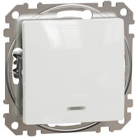 Schneider Electric Sedna Design Выключатель с индикатором, белый (SDD111106L) | Розетки и выключатели скрытого монтажа | prof.lv Viss Online