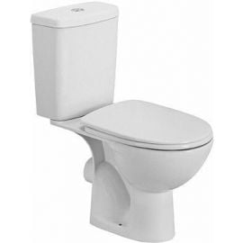 Freja Freestanding Toilet with Horizontal Outlet (90°), (Soft Close) Seat, White L79211000 | Toilet bowls | prof.lv Viss Online