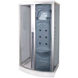 Duschy 6030 85x115cm Massage Shower Cabin Silver | Shower cabines | prof.lv Viss Online