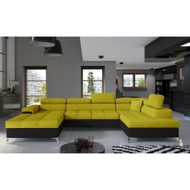 Eltap Eduardo Omega/Soft Corner Pull-Out Sofa 60x345x90cm, Yellow (Edr_46) | Sofas | prof.lv Viss Online