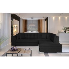Eltap Pieretta Kronos Corner Pull-Out Sofa 207x260x78cm, Black (Prt_151) | Corner couches | prof.lv Viss Online