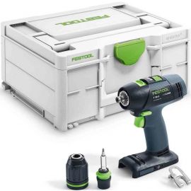 Festool T 18+3 Basic Cordless Drill/Driver Without Battery and Charger, 18V (576448) | Screwdrivers and drills | prof.lv Viss Online