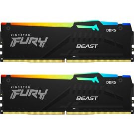 Operatīvā Atmiņa Kingston Fury Beast RGB DDR5 32GB CL36 Melna | Operatīvā atmiņa (ram) | prof.lv Viss Online