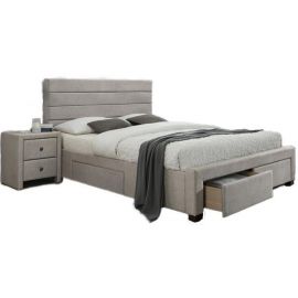 Halmar Kayleon Folding Bed 160x200cm, Without Mattress, Beige | Beds with linen storage | prof.lv Viss Online