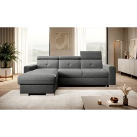 Eltap Fresia Flowers Corner Pull-Out Sofa 176x247x104cm, Grey (CO-FR-LT-04FL) | Sofas | prof.lv Viss Online