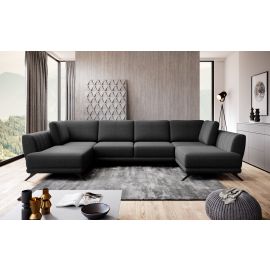 Eltap Larco Flores Corner Pull-Out Sofa 191x362x90cm, Black (CO-LA-10FL) | Living room furniture | prof.lv Viss Online