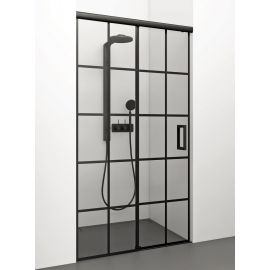 Glass Service Serena 130cm 130SER_B_D3 Shower Door Transparent Black | Stikla Serviss | prof.lv Viss Online