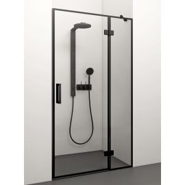 Glass Service Adele 90cm 90ADE+B_D Shower Door Transparent Black | Stikla Serviss | prof.lv Viss Online