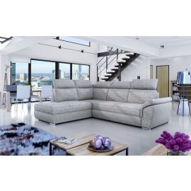 Eltap Loreto Berlin Corner Pull-Out Sofa 60x260x102cm, Grey (Lor_29) | Sofas | prof.lv Viss Online