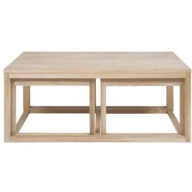 Home4You Cornus Coffee Table 120x60x50cm/51x56x44cm, Oak (AC62865) | Coffee tables | prof.lv Viss Online