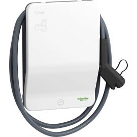 Schneider Electric EVlink Smart Wallbox Electric Vehicle Charging Station, Type 2 Cable, 22kW, 4.5m, White (EVB1A22PCKI) | Solar systems | prof.lv Viss Online