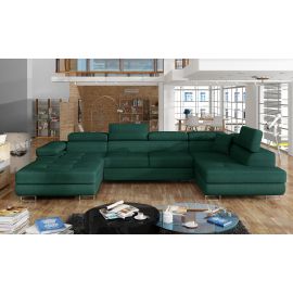 Eltap Rodrigo Kronos Corner Pull-Out Sofa 58x345x90cm, Green (Rod_42) | Corner couches | prof.lv Viss Online