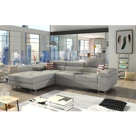 Stūra Dīvāns Izvelkams Eltap Armando Gusto/Zigzag 205x280x90cm Kreisais Stūris Pelēks (Armd_21) | Izvelkamie dīvāni | prof.lv Viss Online