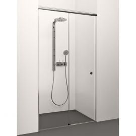 Душевые двери Stikla Serviss Serena 150cm 150SER Прозрачный Хром | Двери и стены для душа | prof.lv Viss Online