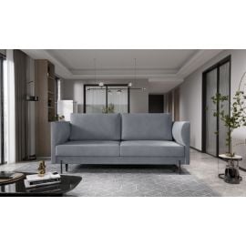 Eltap Revi Velvetmat Retractable Sofa 98x215x92cm Grey (SO-REV-04VE) | Sofas | prof.lv Viss Online