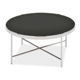 Столик для кофе Signal Gina B из стекла, 82x82x40 см, серый, черный (GINABCCH) | Стеклянные столы | prof.lv Viss Online