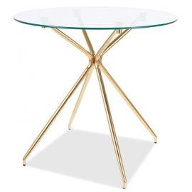 Signal Azalia Glass Table 80cm, Transparent | Glass tables | prof.lv Viss Online