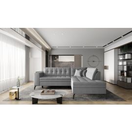 Eltap Lanvin Flowers Corner Pull-Out Sofa 210x260x93cm, Grey (CO-LAN-RT-04FL) | Living room furniture | prof.lv Viss Online