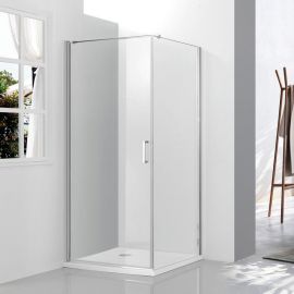 Vento Parma 90x90cm H=195cm Square Shower Enclosure Chrome (44237) | Shower cabines | prof.lv Viss Online