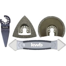 Einhell KWB Saw Blades for Tiles/Tile Adhesive/Silicone 4pcs (607999) | Multi tool accessories | prof.lv Viss Online