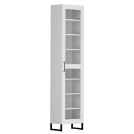Black Red White Modeo Display Cabinet, 32x50x217cm, White/Black | Display cabinets | prof.lv Viss Online