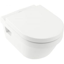Villeroy & Boch Architectura Wall-Hung Toilet Bowl Rimless (Soft Close with QR) Seat, Without Flushing Rim White (5684HR01) | Hanging pots | prof.lv Viss Online