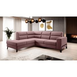 Eltap Cassara Velvetmat Corner Pull-Out Sofa 237x277x100cm, Pink (CO-CAS-LT-24VE) | Living room furniture | prof.lv Viss Online