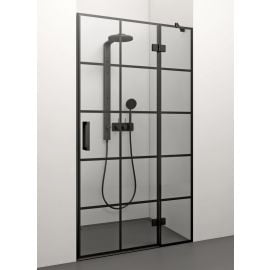 Glass Service Adele 110cm 110ADE+B_D3 Shower Door Transparent Black | Shower doors and walls | prof.lv Viss Online