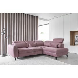 Eltap Noble Savoi Corner Pull-Out Sofa 201x255x100cm, Pink (CO-NOB-RT-24SAV) | Sofas | prof.lv Viss Online