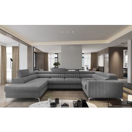 Угловой раскладной диван Eltap Louis Velvetmat 202x347x92 см, серый (CO-LOU-LT-04VE) | Eltap | prof.lv Viss Online