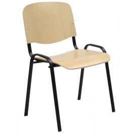 Кресло для посетителей Home4You Iso 42x54x82 см, береза/черный (75145) | Офисная мебель | prof.lv Viss Online