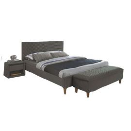 Signal Azure Velvet Double Bed 160x200cm, Without Mattress, Grey | Signal | prof.lv Viss Online