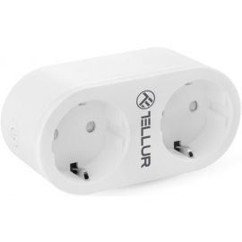 Беспроводная розетка Tellur WiFi AC Dual Plug TLL331061 белого цвета (T-MLX42285) | Умные розетки, удлинители | prof.lv Viss Online