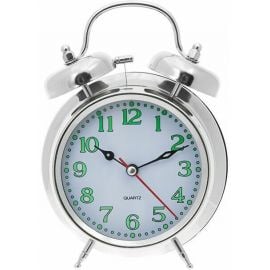 4Living Alarm Table Clock Silver (306645) | Clocks | prof.lv Viss Online