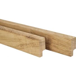 Lamella Oak Wood Skirting Board, 20x45mm, 2.4m | Moldings | prof.lv Viss Online