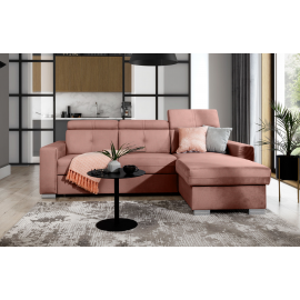 Eltap Fresia Cloud Corner Pull-Out Sofa 176x247x104cm, Pink (CO-FR-RT-24NU) | Sofas | prof.lv Viss Online