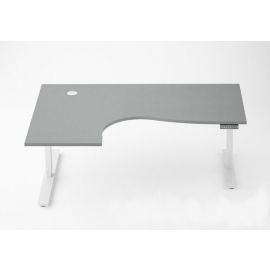 Electric Height Adjustable Desk 175x120cm White/Graphite Grey (28-0565-12) | Height adjustable tables | prof.lv Viss Online