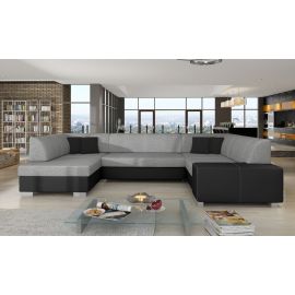 Izvelkams Dīvāns Eltap Havana Sawana/Soft U Veida 207x320x73cm Kreisais Stūris Pelēks/Melns (Hv36) | Izvelkamie dīvāni | prof.lv Viss Online