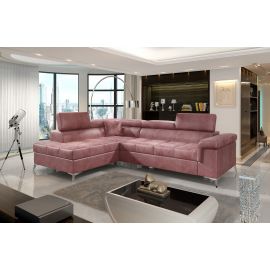 Eltap Eridano Monolith Corner Pull-Out Sofa 202x275x90cm, Pink (ERI_37) | Living room furniture | prof.lv Viss Online