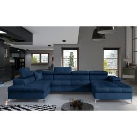 Eltap Eduardo Monolith Corner Pull-Out Sofa 60x345x90cm, Blue (Edr_15) | Corner couches | prof.lv Viss Online