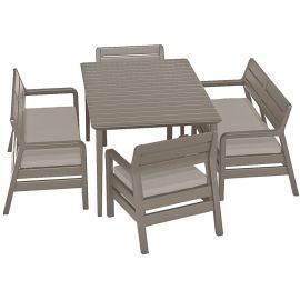 Keter Garden Furniture Set Delano Table + 2 Sofas + 2 Chairs, Beige (17205371) | Outdoor furniture sets | prof.lv Viss Online